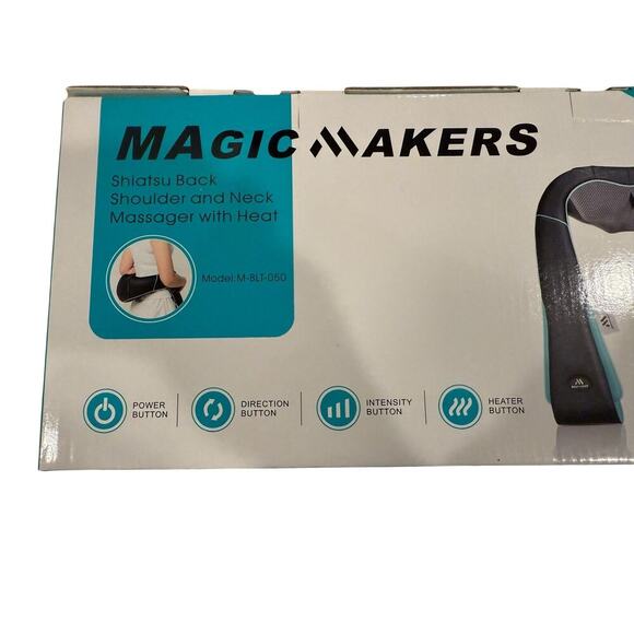 Magic Makers Shiatsu Back Shoulder Neck Massager with Low Heat - Picture 3 of 4